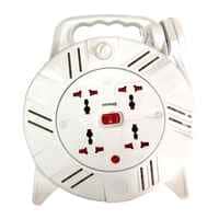 Sirocco 4-Way Round Power Extension Socket White 5m
