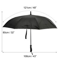 Biggdesign Moods Up Reverse Umbrella For Rain, Robust, Lightweight, Inverted Umbrellas For Rain, Windproof, 8 Ribs, Upside Down Umbrella Inverted for Women and Men, Black, &Oslash; 43 in