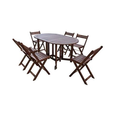 Paradiso Monza Table With Chair Set Brown Pack of 7