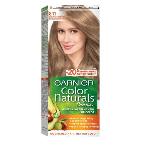 الرياح قوية علانية رداء  روب  Buy Garnier Color Naturals Creme Hair Colour 8.11 Deep Ashy Light Blonde  100ml Online - Shop Beauty & Personal Care on Carrefour UAE