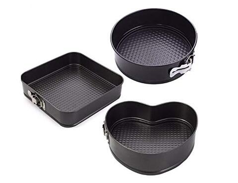 Generic Springform Baking Pans 3 Pcs Set, Non-Stick Leakproof Cake Pans Cheesecake Pan With Removable Bottom And Quick-Release
