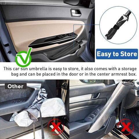 Buy Jasvic Car Windshield Sun Shade Umbrella - Foldable Car Umbrella  Sunshade Cover UV Block Car Front Window (Heat Insulation Protection) For  Auto Windshield Covers Trucks Cars (Large) Online - Shop Automotive