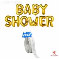 Party Propz Baby Shower Golden Foil Balloon for Decoration,Gender Reveal, Boy Girl Welcome Home Banner; Babies Decor Ideas; Mommy Dad To Be Favors Items; Congrats Photoshoot Props; Party Supplies Deco