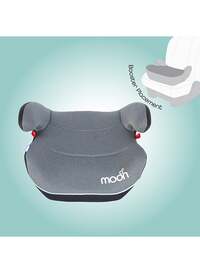 Moon Kido Baby Booster Lightweight Car Seat, Group 2/3 (15-36 Kg), Grey