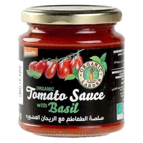 Organic Larder Tomato Sauce With Basil 300g