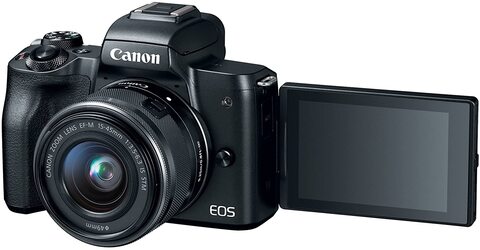 كاميرا كانون إي او اس ام 50 غير العاكسة 24.1 ميجابكسل مع عدسات EF-M 15-45mm IS STM