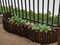 LINGWEI Decorative Wooden Garden Fence Garden Fence Stakes Wood Garden Pickets Plants Flower Bed Edging for Landscaping Wooden Garden Edging Panel Medium