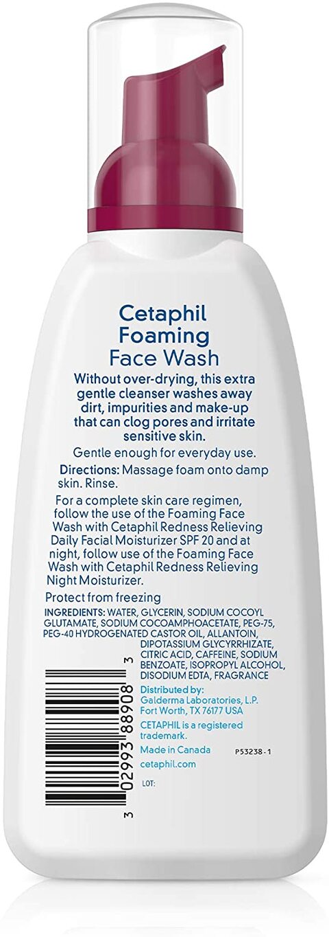 Cetaphil Redness Control Daily Foaming Face Wash, 8.0 Fluid Ounce