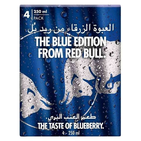 Red Bull The Blue Edition Energy Drink With Blueberry 250ml Pack of 4