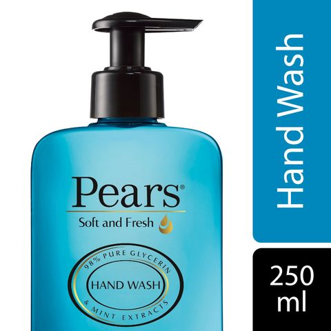 Pears Soft And Fresh Hand Wash With Mint Extracts And Pure Glycerin Blue 250ml