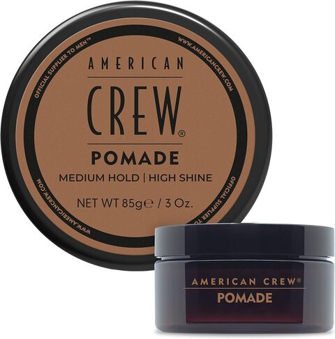 American Crew Pomade With Medium Hold High Shine Gifts For Men For Shape Control Water Based Pomade Hair Styling For Men 85g