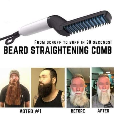 Beard brush hotsell that straightens