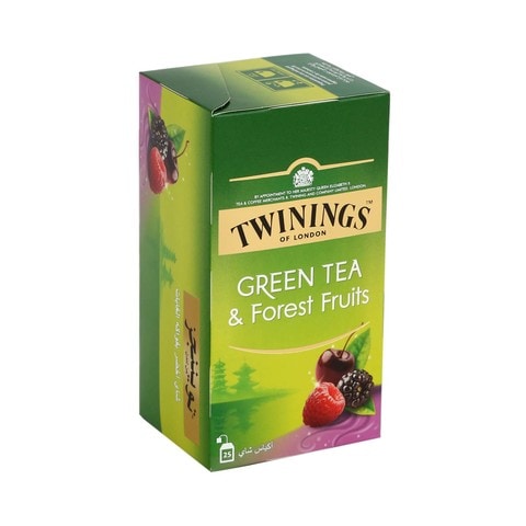 تويننجز شاي أخضر بفواكه الغابات 1.5غ×25
