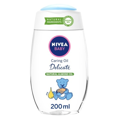 Buy NIVEA Baby Oil Delicate Caring Natural Almond Oil 200ml Online