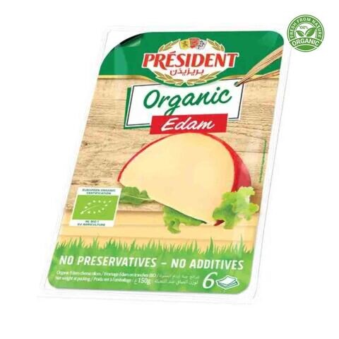 President Organic Edam Cheese Slices 150g