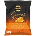 Buy Lays  Gourmet Vintage Cheddar And Caramelized Onion Potato Chips 50g in UAE