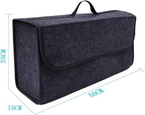 Car Soft Storage Box Trunk Bag Travel Storage Organizer Holder Car Accessories Deep Grey
