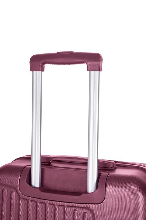 Senator Hard Case Suitcase Trolley Luggage Set of 3 For Unisex ABS Lightweight Travel Bag with 4 Spinner Wheels KH1075 Maroon
