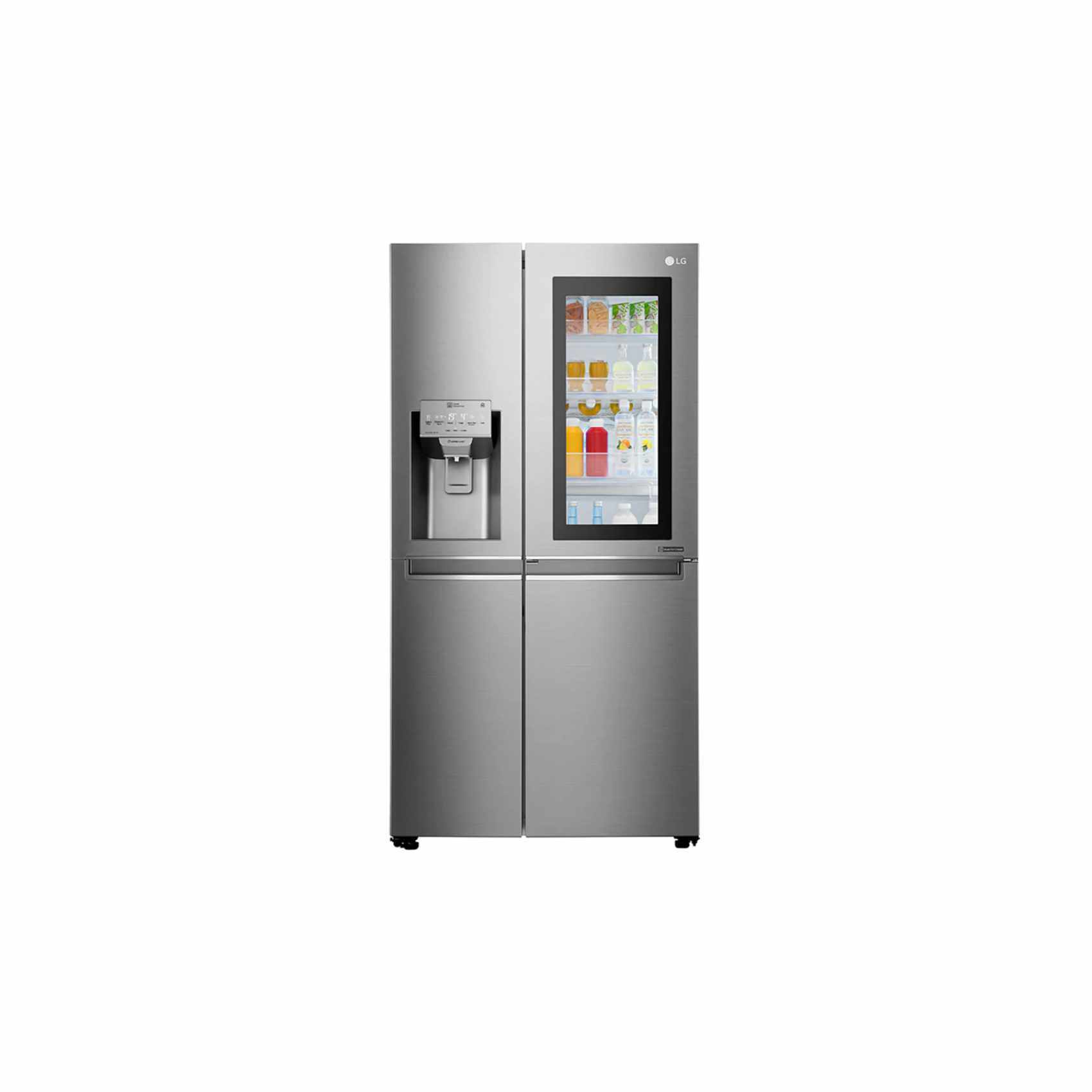 Buy Lg Fridge 422l 6 Shelves Side By Side Inverter Linear Compressor Noble Steel Gr X257csav Online Shop Electronics Appliances On Carrefour Uae