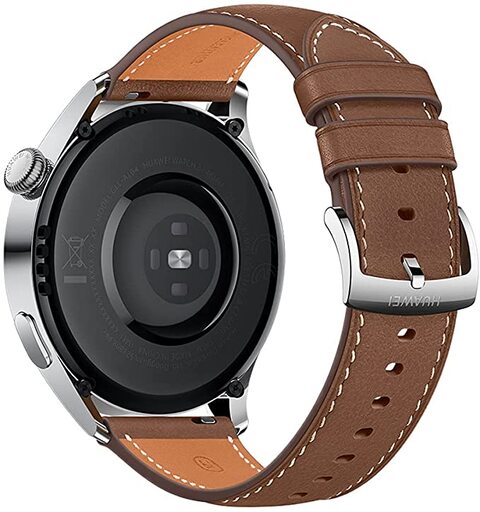 HUAWEI Watch 3 | Connected GPS Smartwatch with Sp02 and All-Day Health  Monitoring | 14 Days Battery Life - Brown Leather Strap