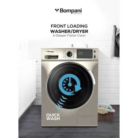 Bompani 8kg Front Load Washer, 16 Programs, 1-Year Warranty-Silver BO3003BI2878SS