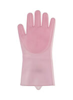 اشتري Generic Silicone Dish Washing Gloves, 2 Pieces Pink في الامارات