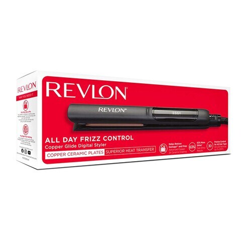 Revlon Salon Straight Copper Smooth Digital Hair Styler RVST2155 Black