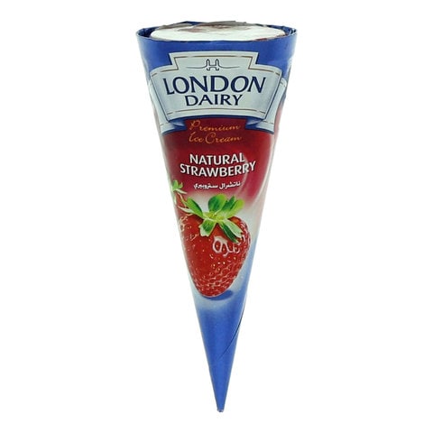 London Dairy Ice Cream Cone Natural Strawberry 120ml