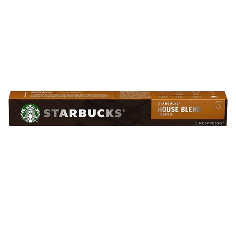 Starbucks House Blend Lungo Medium Roast By Nespresso Coffee ( 10 Capsules) 57g