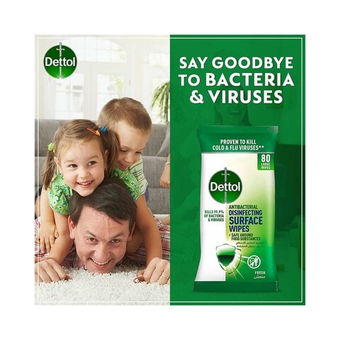 Dettol Antibacterial Disinfectant Surface 80 Wipes