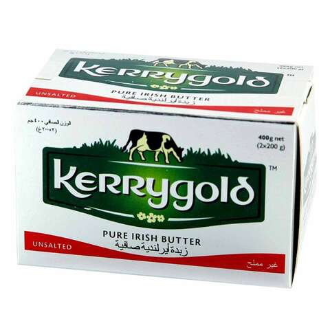 Kerrygold Unsalted Pure Irish Butter 200g Pack of 2