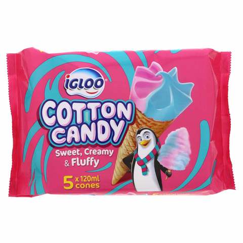 Igloo Cotton Candy Cone 120mlx Pack 5