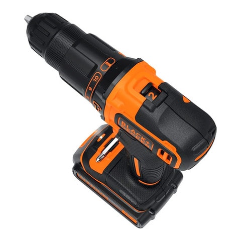 Black+Decker Hammer Drill 18V With 2 Batteries And Kitbox