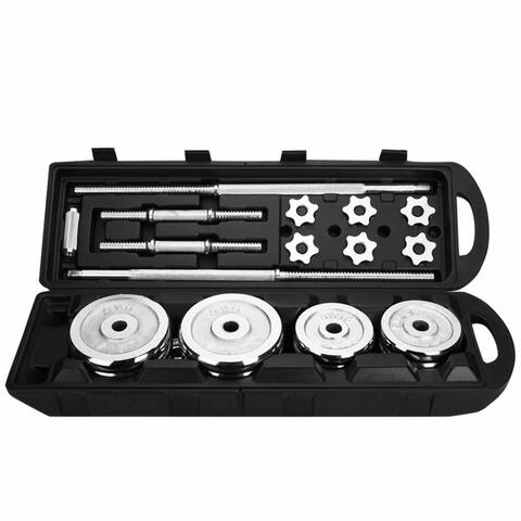 Men&#39;s paint dumbbell fitness and sports goods weightlifting barbell combination 50KG set paint dumbbell set can be freely disassembled