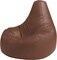 Luxe Decora Faux Leather Tear Drop Recliner Bean Bag Cover Only No Filling (XL, Brown)