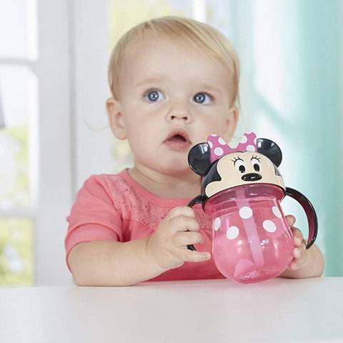 The First Years Disney Minnie Mouse Straw Trainer Sippy Cup Pink