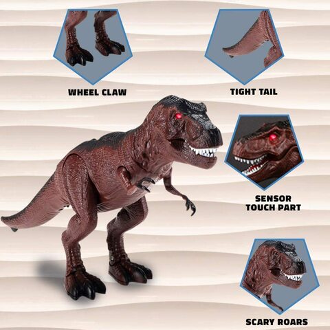 Remote Control Dinosaur Toys, Electronic Dinosaur for Kids, with Glowing Eyes, Walking, Turning, With Sound Affects, Robot Dinosaur for Boys and Girls