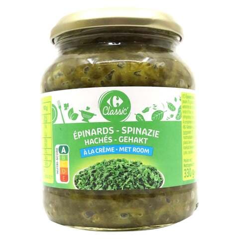Carrefour Classic Chopped Spinach With Cream 370ml