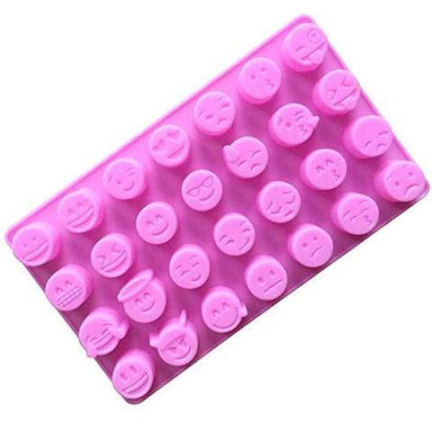 Generic 28 Emoji Expression Smiling Face Shape Cake Decorating Tool Silicone Cake Chocolate Cookies Ice Moulds Chocolate Tool