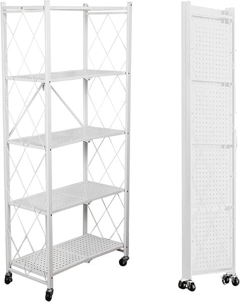 White deals shelving rack