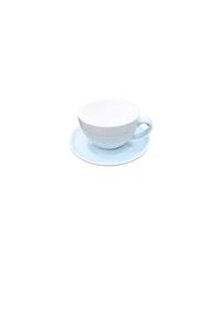 Liying 12Pcs Porcelain Cups And Saucers Set - Sky Blue Colour Tea Set - 200Ml Cup 6Pcs And Saucer 6Pcs Set For Idle Tea, Turkish Coffee, Espresso And Cappuccino