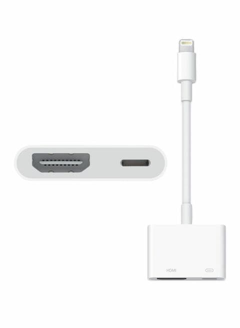 Apple Lightning To HDMI Digital AV Adapter, White