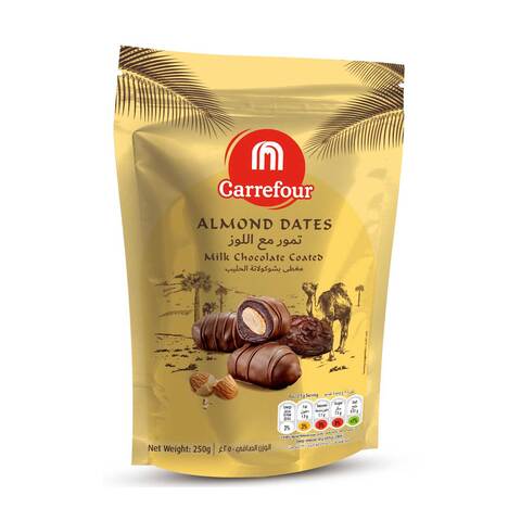 Carrefour Almond Dates With Milk Chocolate Coated 250g Pack of 2