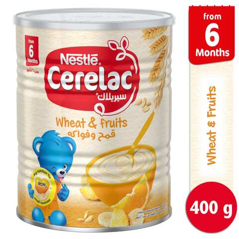 Nestle Cerelac Infant Cereals With Iron+Wheat And Fruits From 6 Months 400g