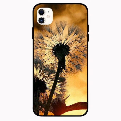 Theodor Apple iPhone 12 6.1 inch Case Yellow Sunflower Flexible Silicone