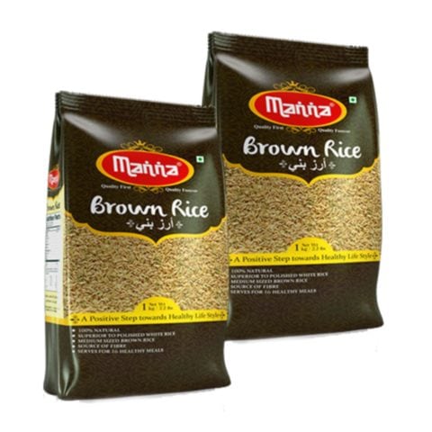 Manna Brown Rice 1kg Pack of 2 price in UAE | Carrefour UAE ...