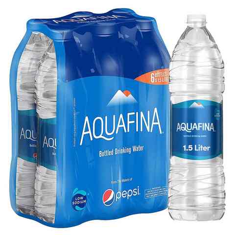 مياه شرب نقية أكوافينا منخفضة الصوديوم 1.5 لتر × عبوة من 6