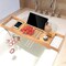 SKY-TOUCH Bathtub Tray Bamboo Bathtub Stand Holder Adjustable Bath Tray with Extendable Luxury Book Rest, Wine Glass Holder, Device (Tablet, Kindle, iPad, Smart Phone) Tray for a Home-Spa Experience