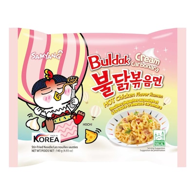 🌶️🌶️ Buldak Carbonara Spicy Chicken Stir-Fried Noodles (130g x 5pcs) –  Foodkoreadubai