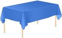 Markq Plastic Tablecloth for Rectangle Table 54&quot; x 72&quot; Disposable Table Cover for Bridal Shower Wedding Birthday Party Decorations (Deep Blue)